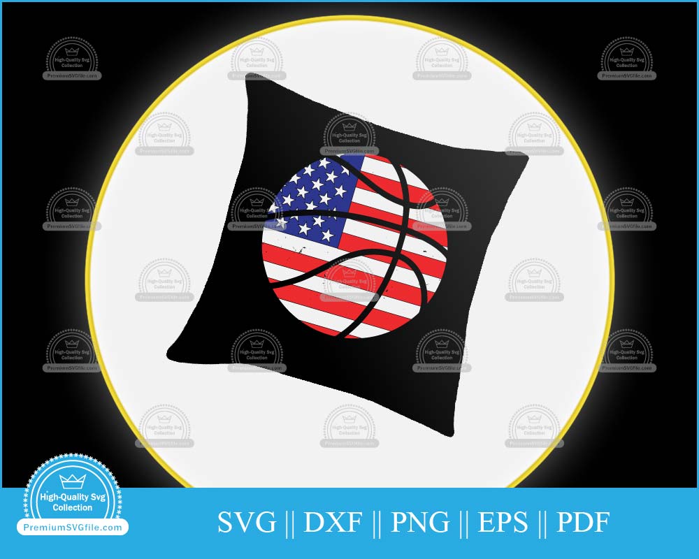 Basketball American flag Sports svg cut file for cricut and silhouette