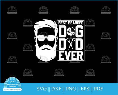 Best bearded dog dad ever svg