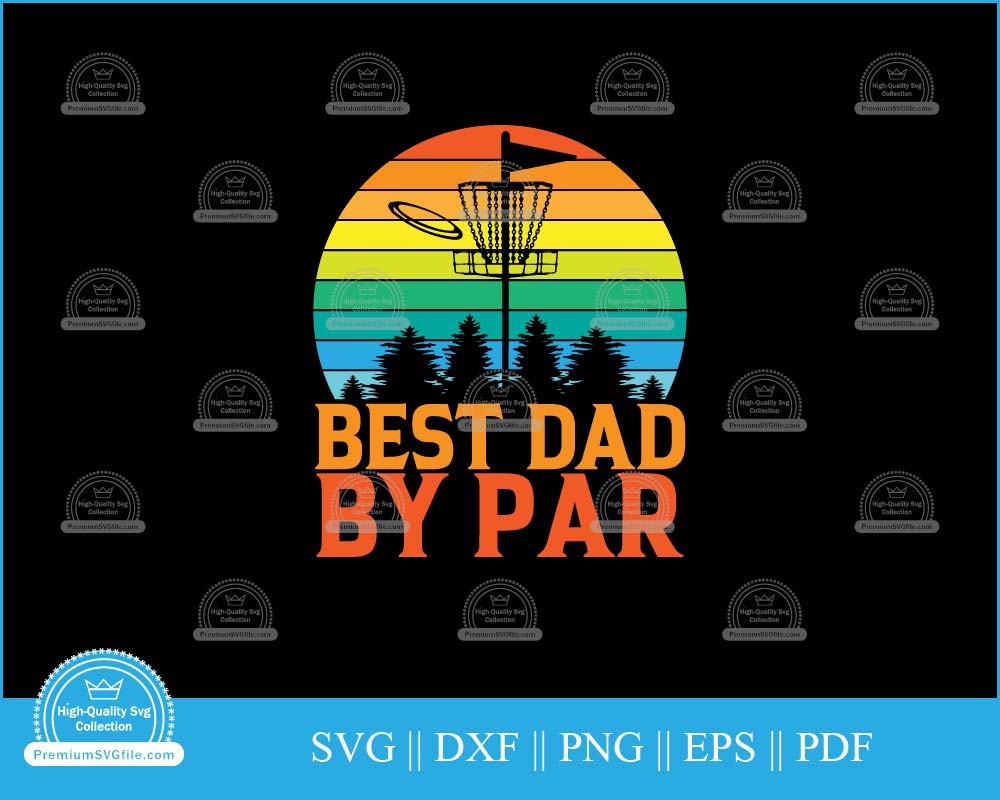 Best dad by par father's day design