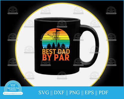 Best dad by par father's day design