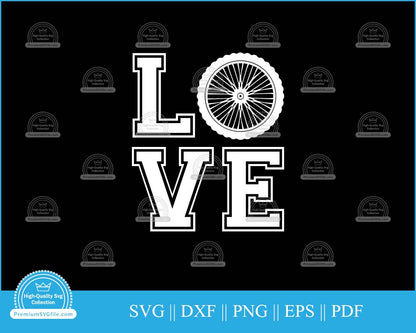 Bicycle love svg