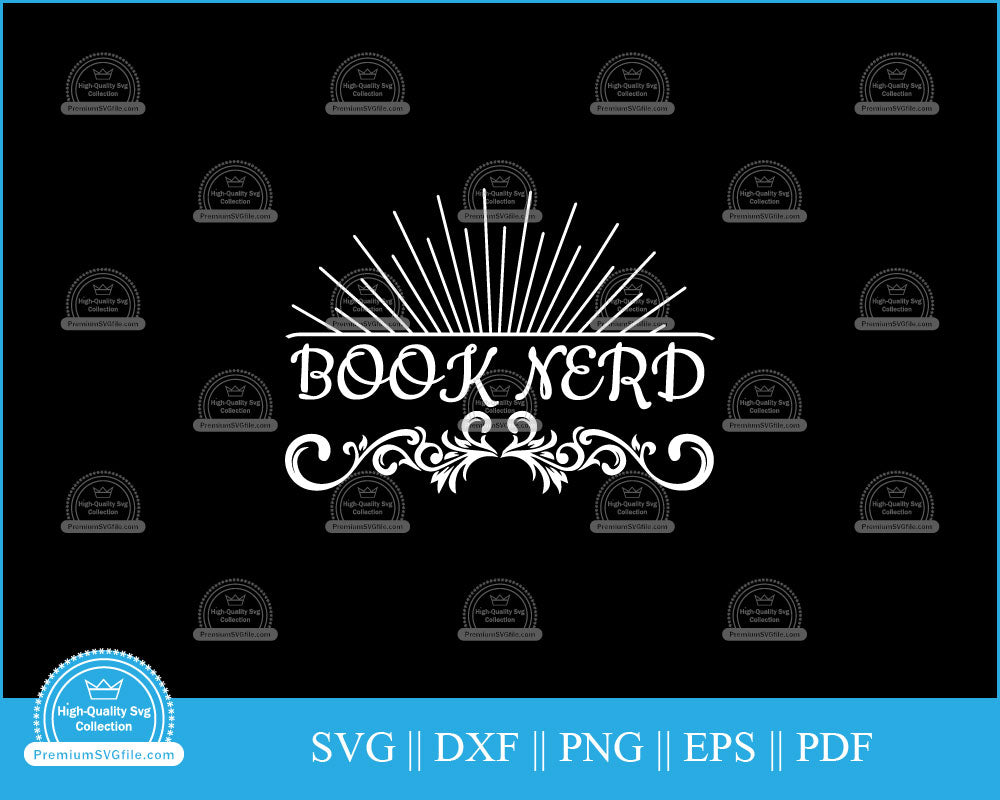 Book nerd Design svg