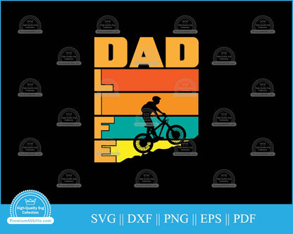 Dad life Bicycle Design svg