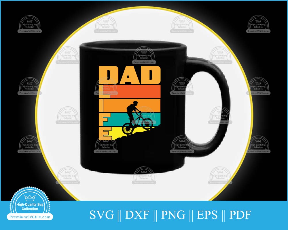 Dad life Bicycle Design svg