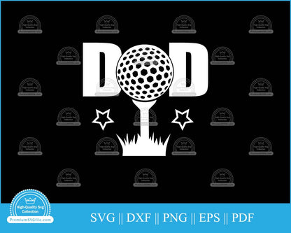 Golf dad Father's Day svg cut file for cricut and silhouette