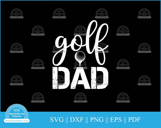 Golf dad clip art design