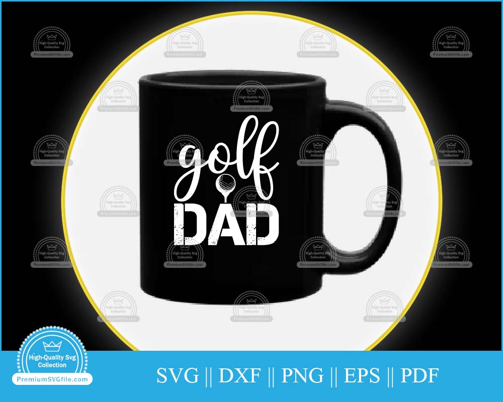 Golf dad clip art design