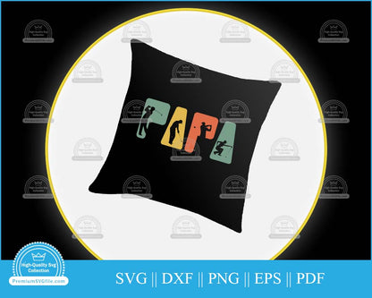 Golf papa Father's Day svg printable cut file for cricut and silhouette