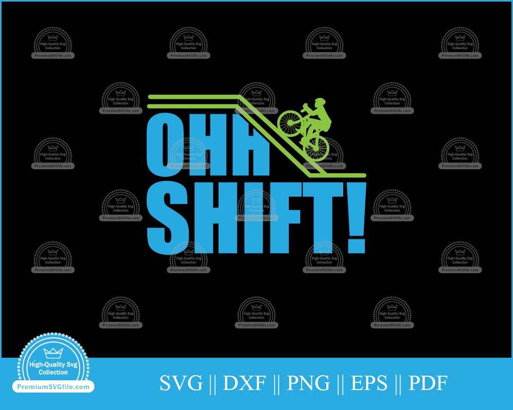 Ohh shift! Bicycle Design svg