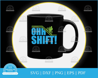 Ohh shift! Bicycle Design svg