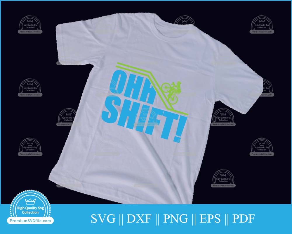 Ohh shift! Bicycle Design svg