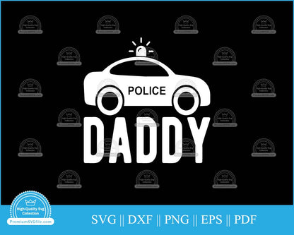 Police daddy svg