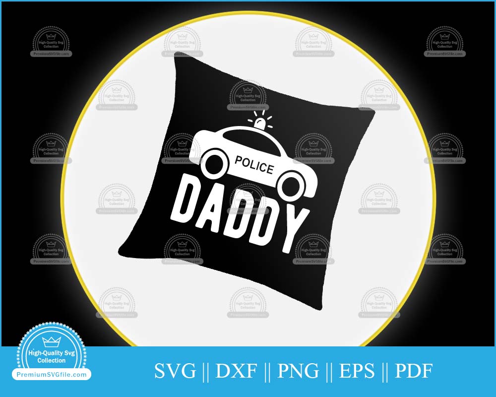 Police daddy svg