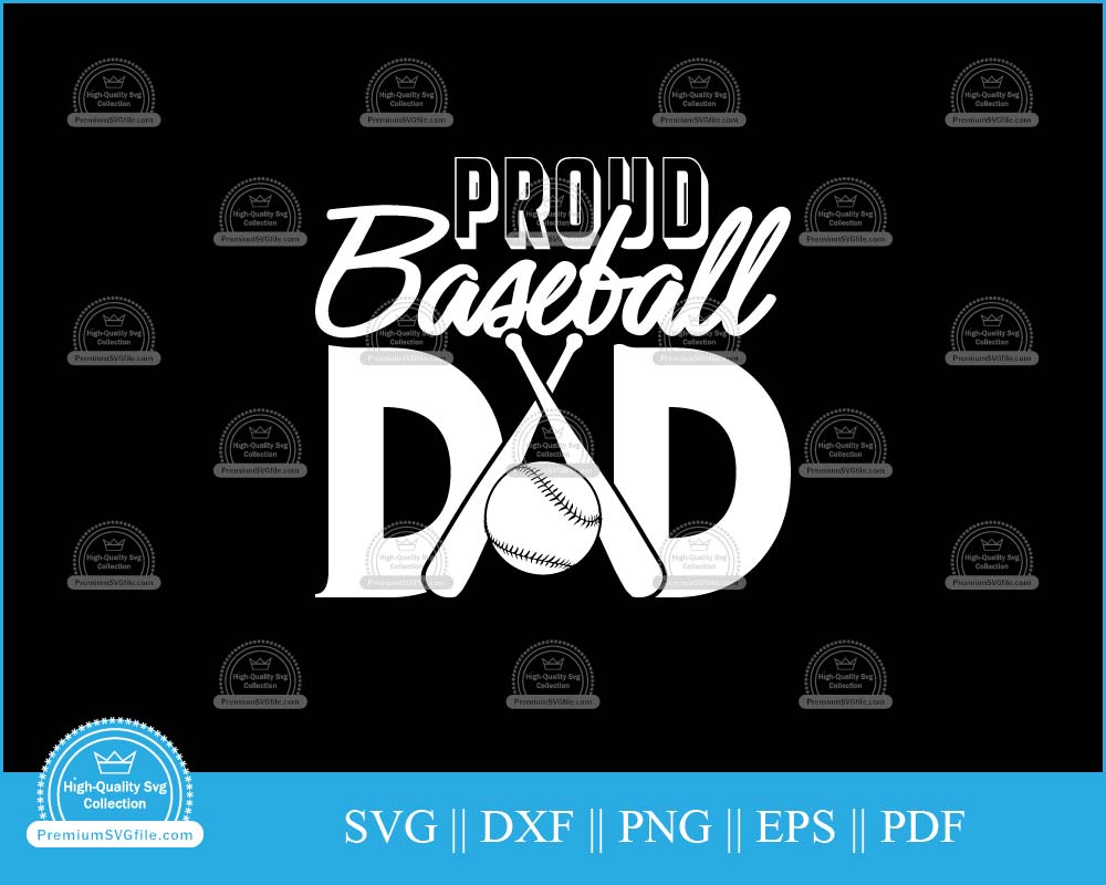 Proud baseball dad svg