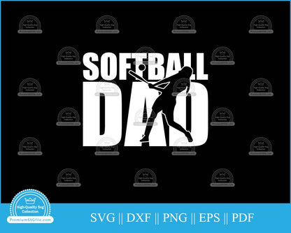 Softball dad Father's Day Design svg