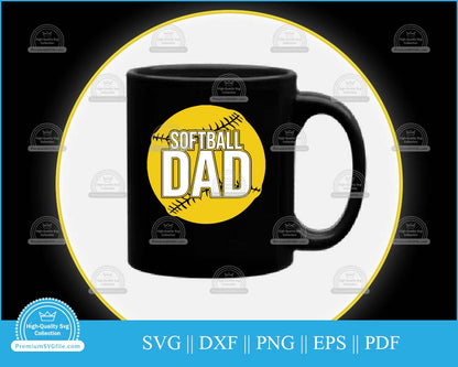 Softball dad Sports Clip Art svg