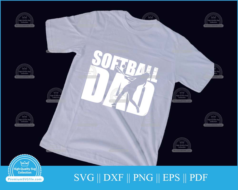 Softball dad Father's Day Design svg