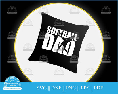 Softball dad Father's Day Design svg