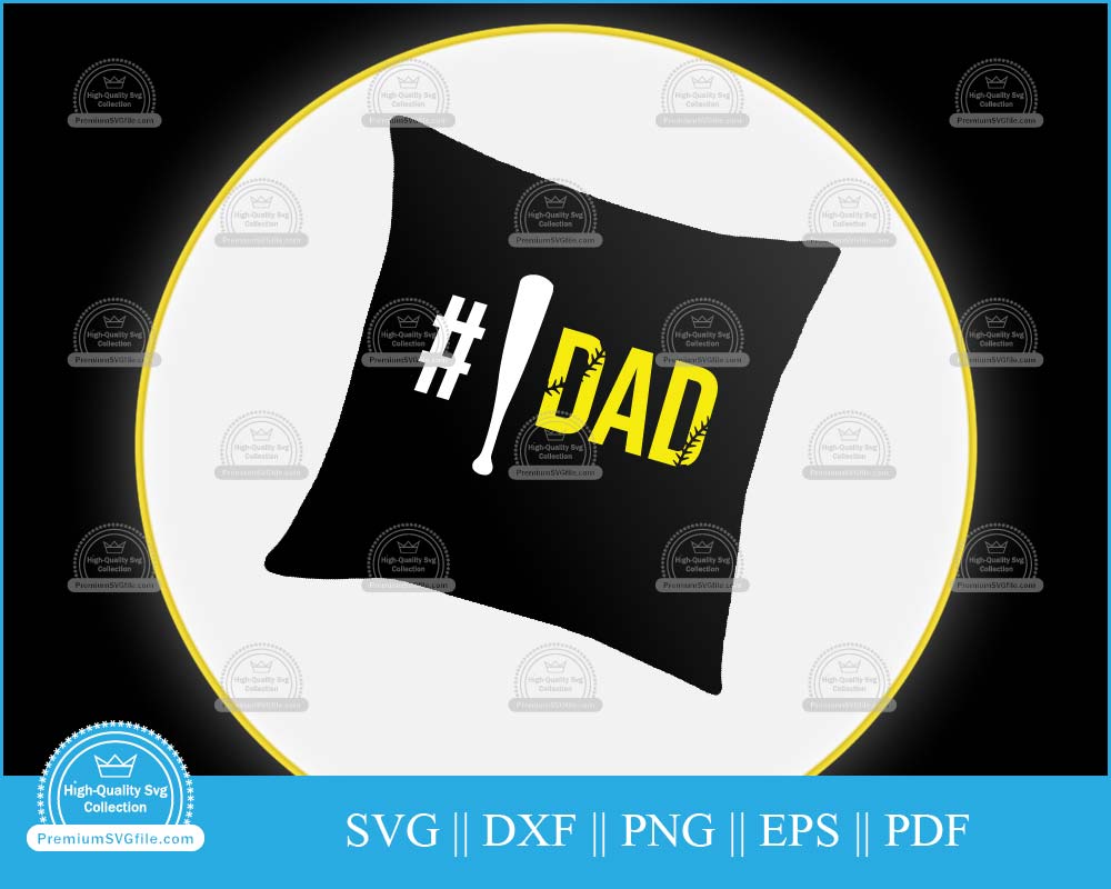 Softball dad Father's Day svg cut file for cricut and silhouette