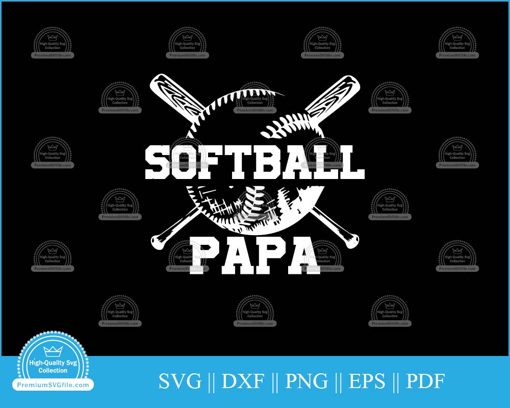 Softball papa Sports Design svg