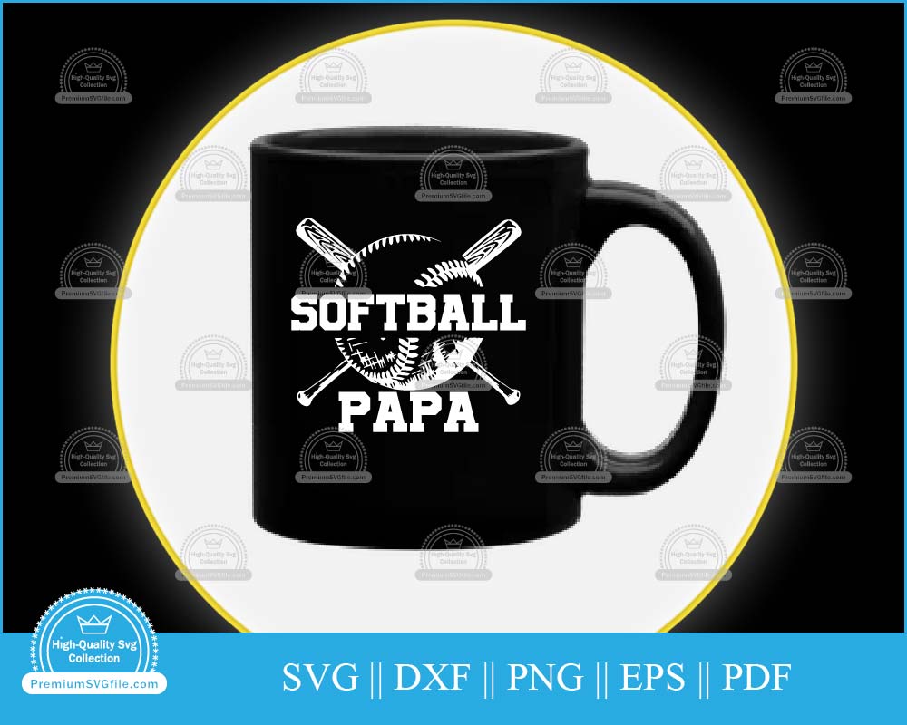 Softball papa Sports Design svg