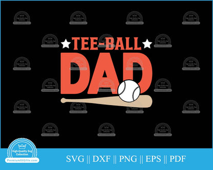 Tee-ball dad Baseball svg