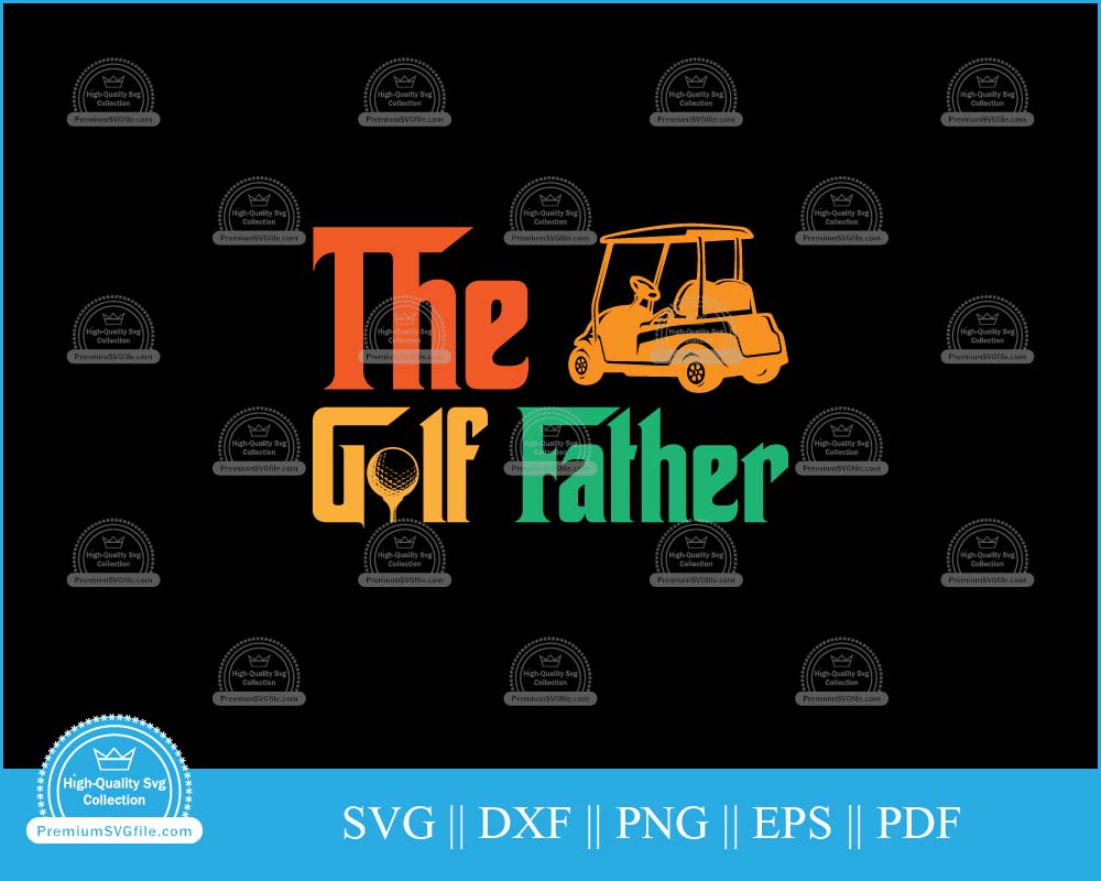 The golf father clip art svg