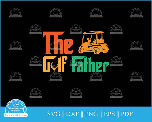 The golf father clip art svg