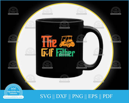 The golf father clip art svg