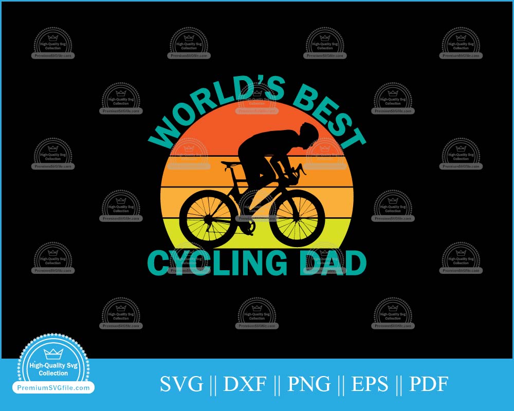 World's best cycling dad svg