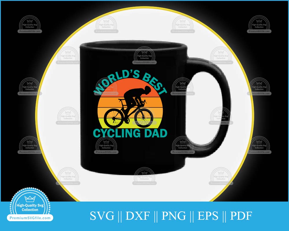 World's best cycling dad svg