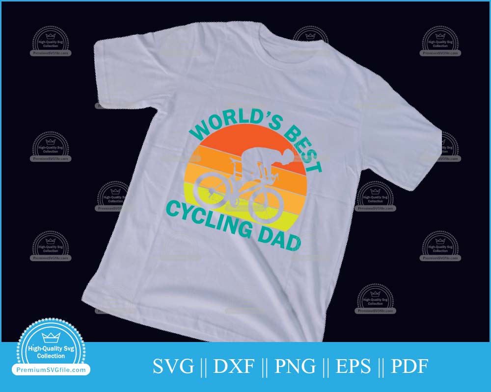 World's best cycling dad svg